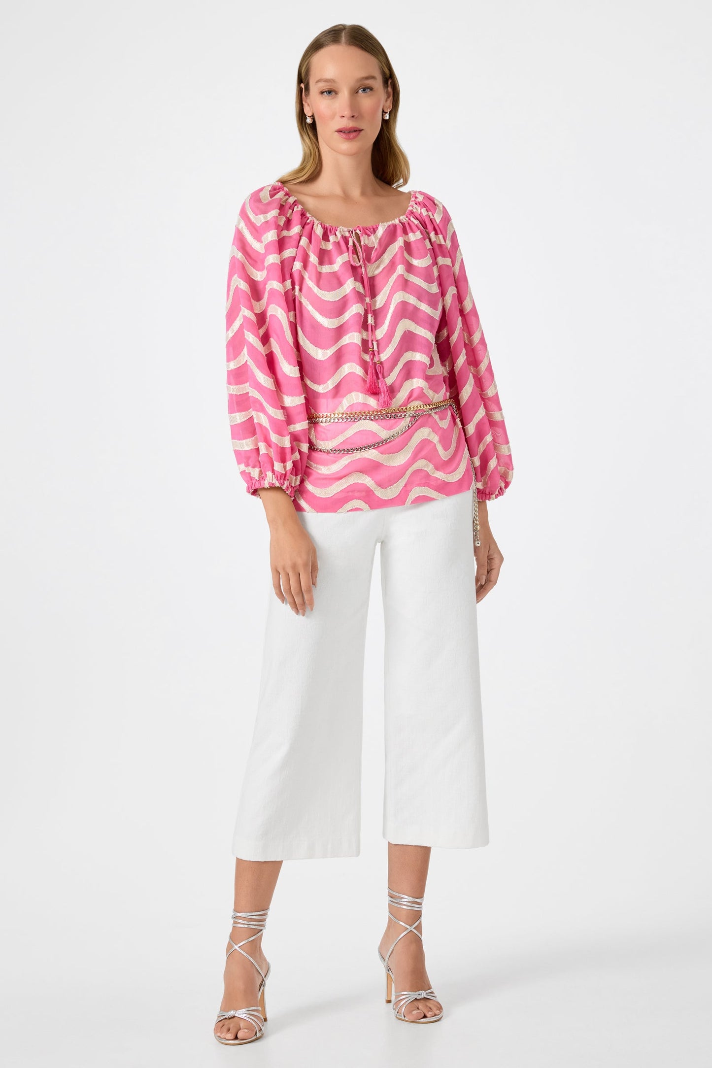 Trina Turk Sandia Blouson Top - Pinku