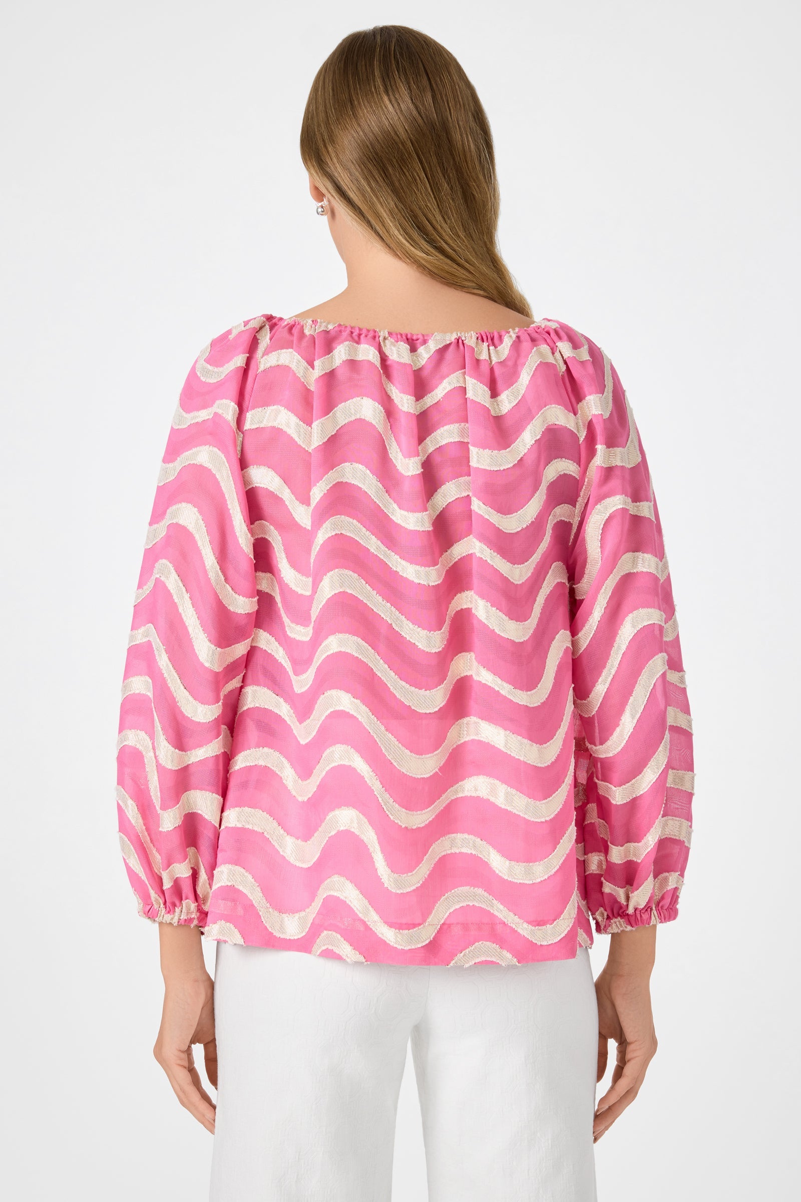 Trina Turk Sandia Blouson Top - Pinku