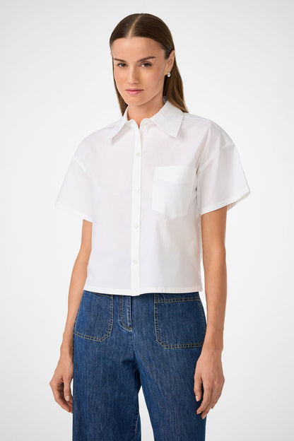 Trina Turk Komore Cropped Button-Front Top