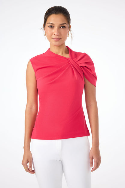 Trina Turk Keshi Short-Sleeve Twist Top