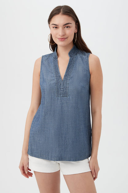 Trina Turk Lacheri Chambray Top