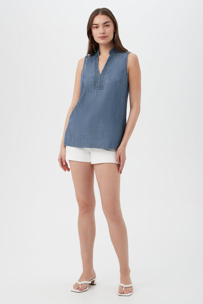 Trina Turk Lacheri Chambray Top