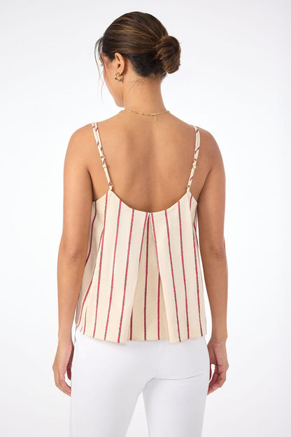 Trina Turk Trouve Sleeveless A-Line Top - Solaire Stripe