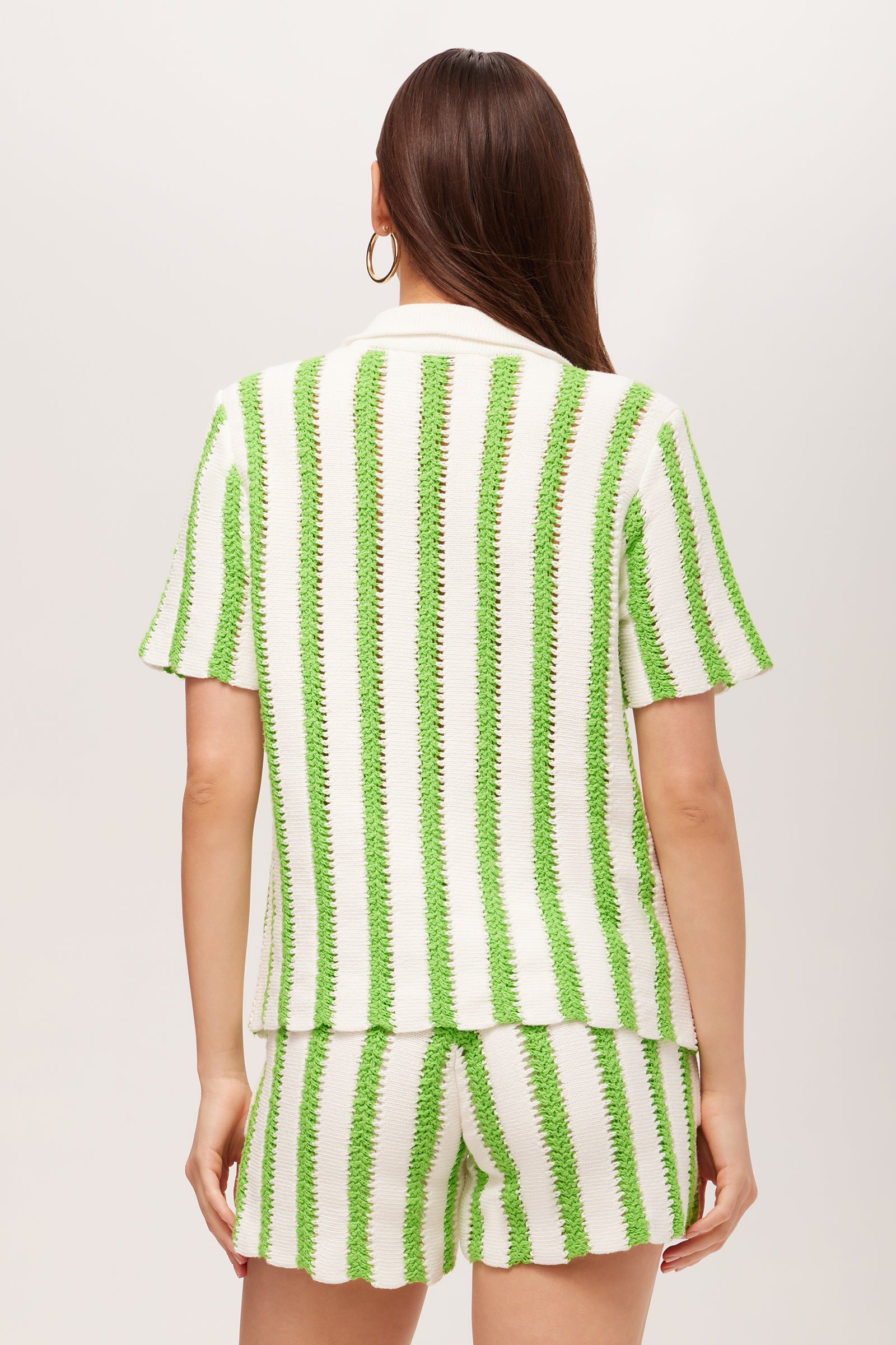 Trina Turk Sloane Short-Sleeve Striped Button-Up Shirt