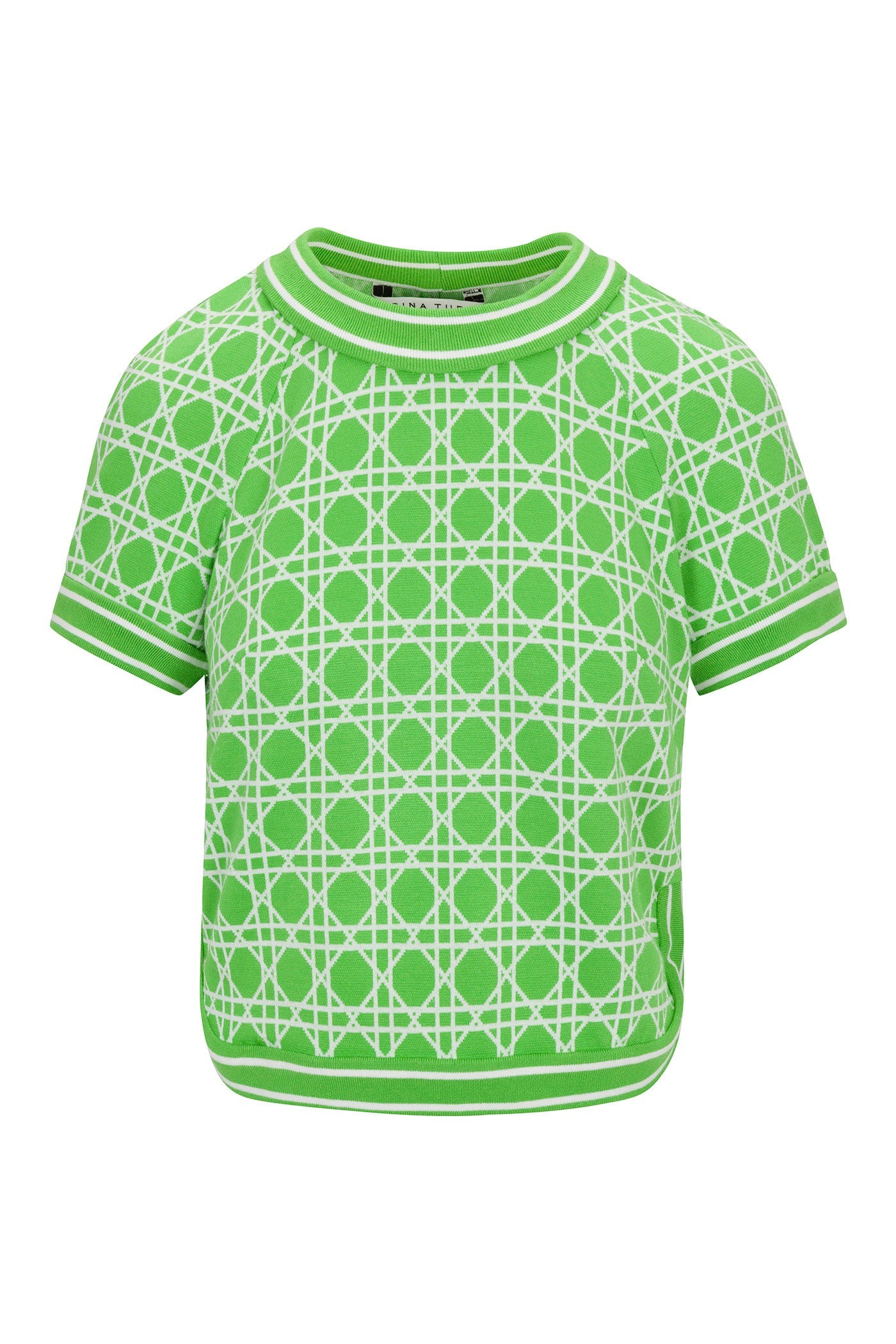 Trina Turk Simona Short-Sleeve Crop Top