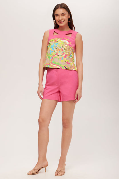 Trina Turk Bev Sleeveless Cutout Top
