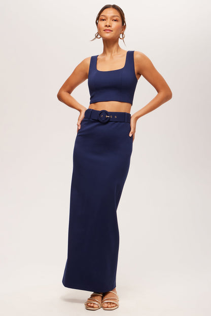 Trina Turk Grand Slam Sleeveless Crop Top - Cozy Ponte