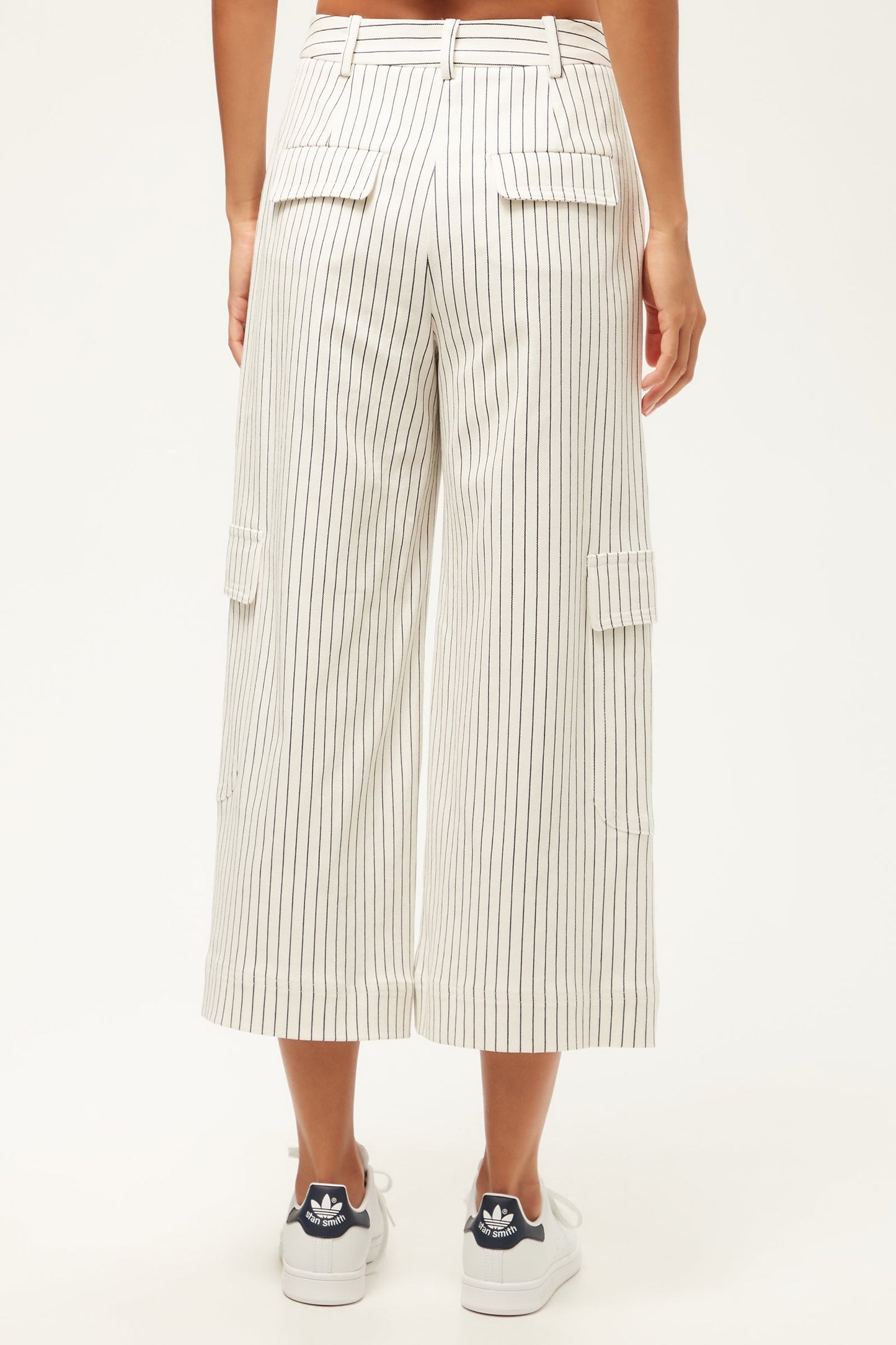 Trina Turk Agassi Wide-Leg Cargo Pant - Seles Stripe