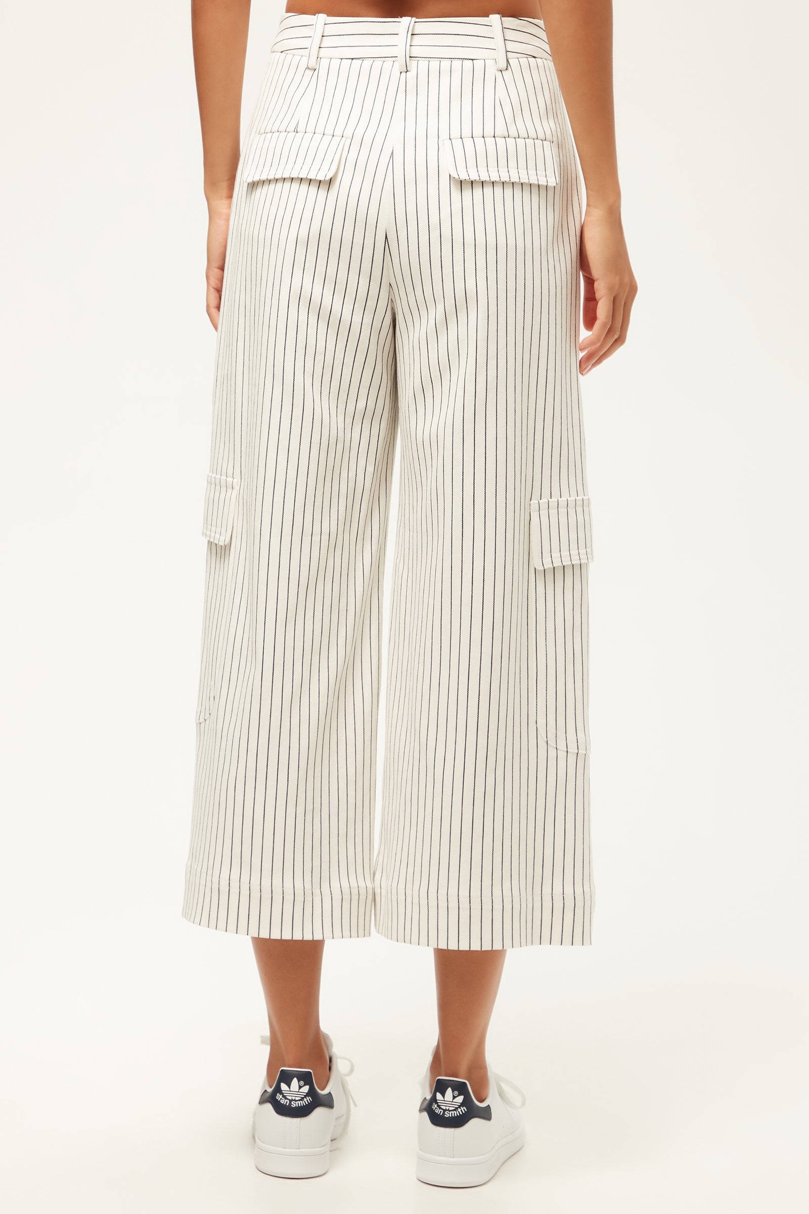 Trina Turk Agassi Wide-Leg Cargo Pant - Seles Stripe