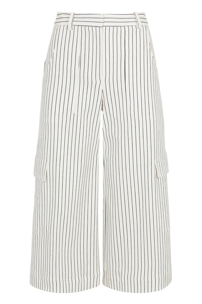 Trina Turk Agassi Wide-Leg Cargo Pant - Seles Stripe