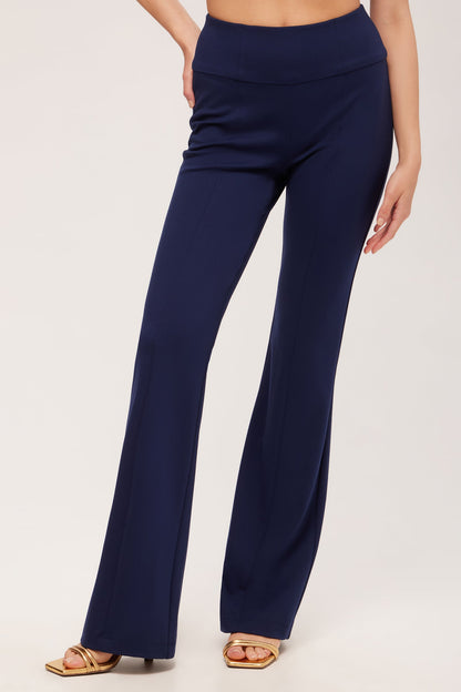 Trina Turk Becker High-Waist Flared Pant - Cozy Ponte