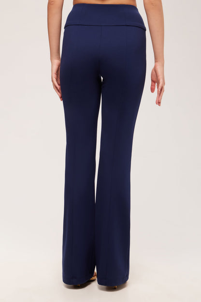 Trina Turk Becker High-Waist Flared Pant - Cozy Ponte