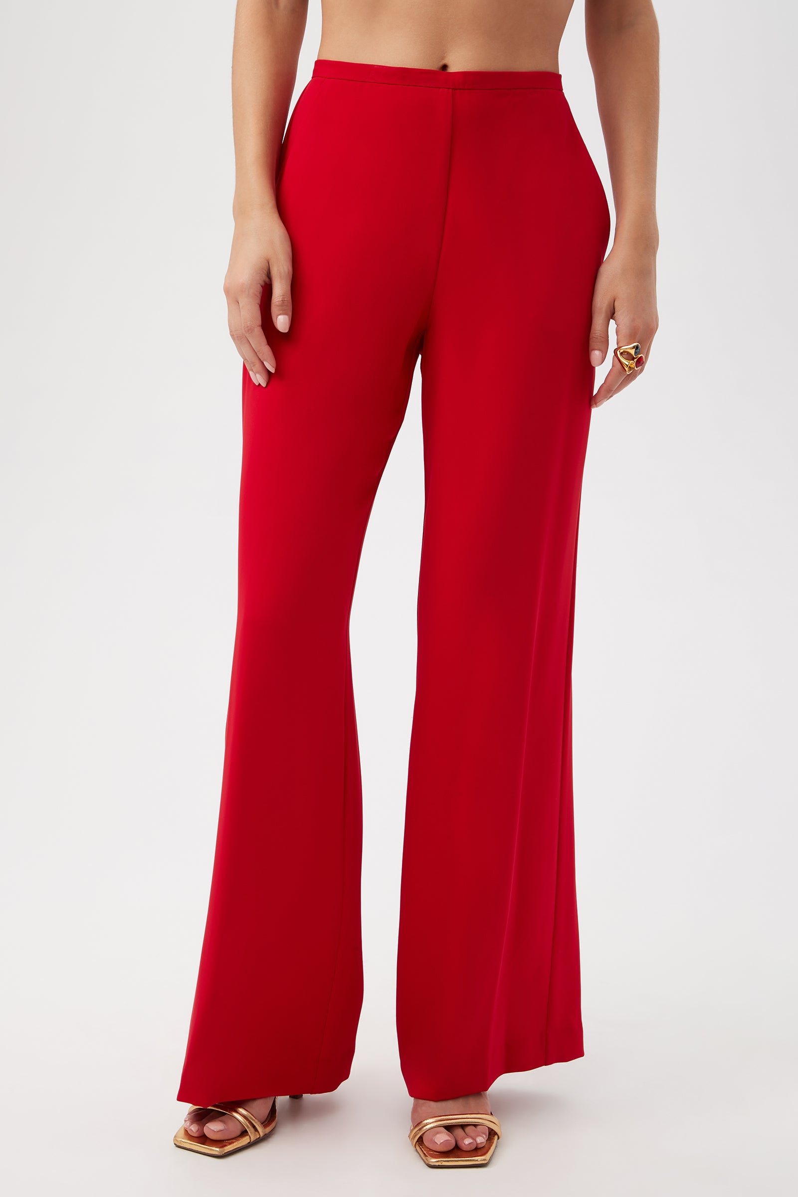 Trina Turk Tavia Wide-Leg Pant - Double Georgette