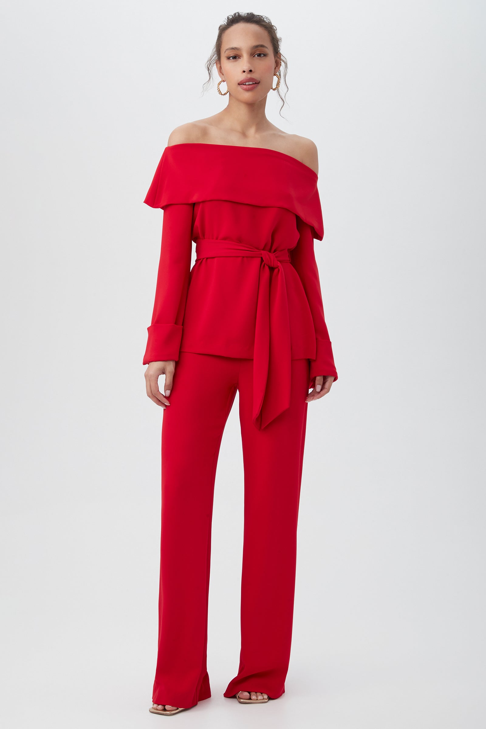 Trina Turk Tavia Wide-Leg Pant - Double Georgette
