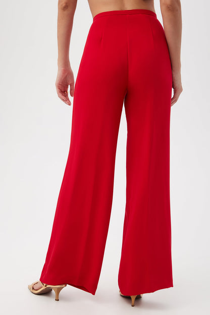 Trina Turk Tavia Wide-Leg Pant - Double Georgette