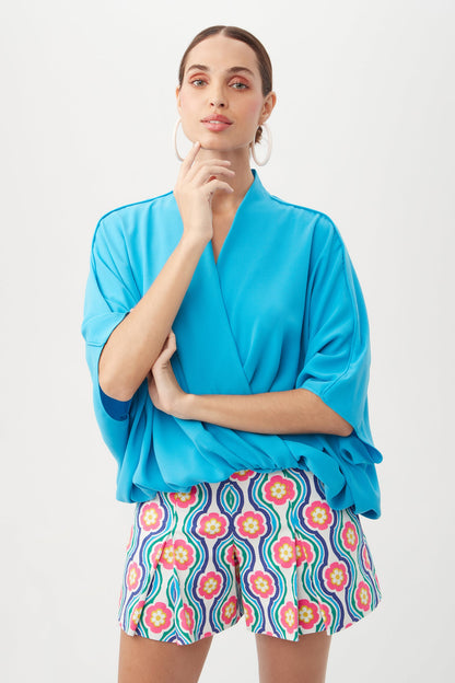 Trina Turk Anora V-Neck Wrap Top