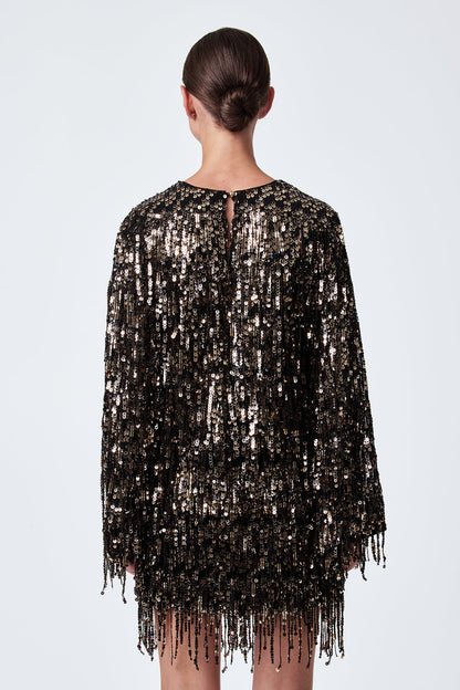 Trina Turk Satine Sequin Fringe Top