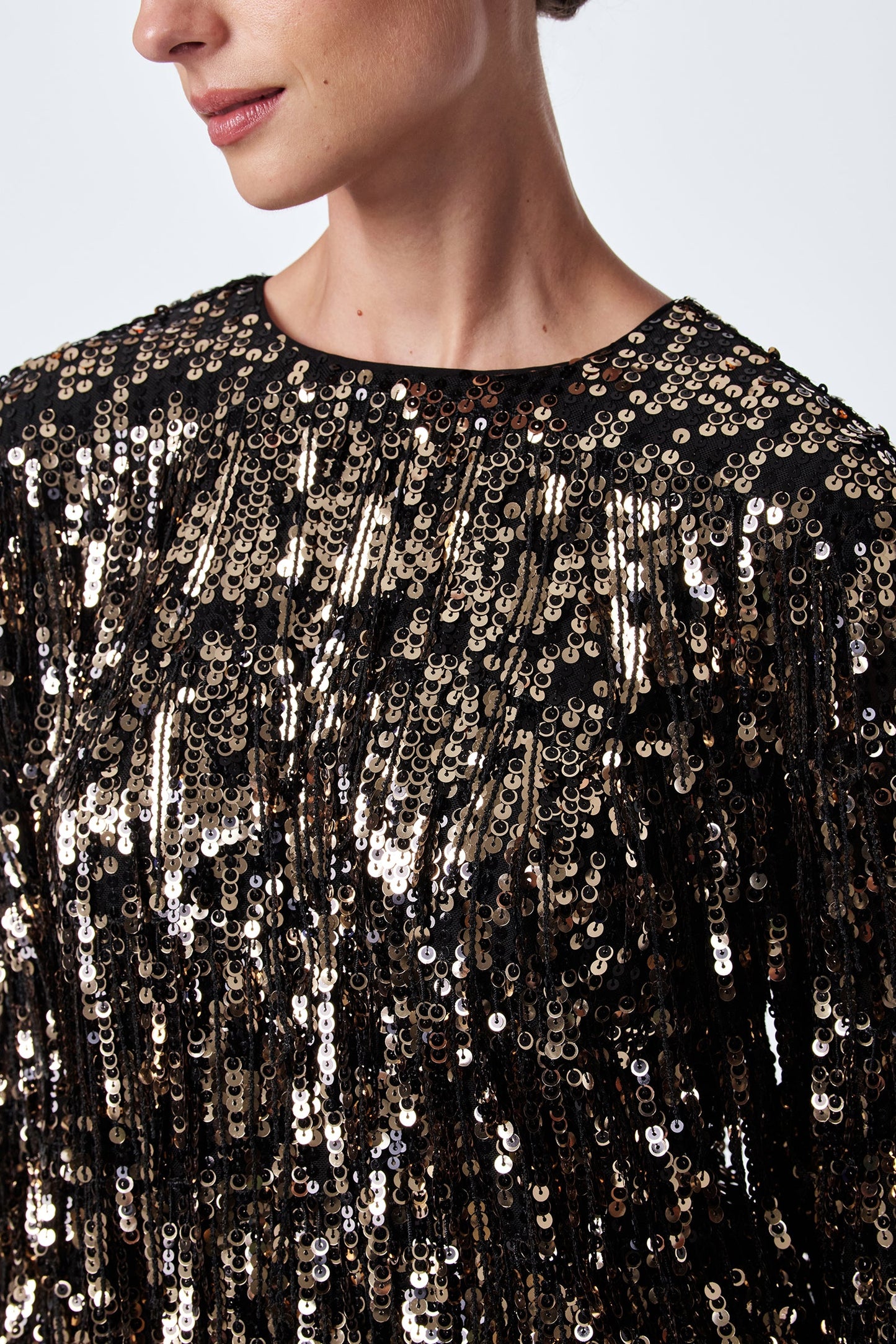 Trina Turk Satine Sequin Fringe Top