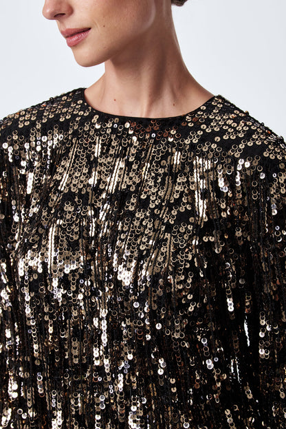 Trina Turk Satine Sequin Fringe Top