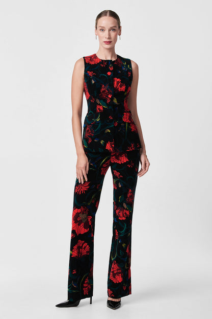 Trina Turk Kary Printed Velvet Vest