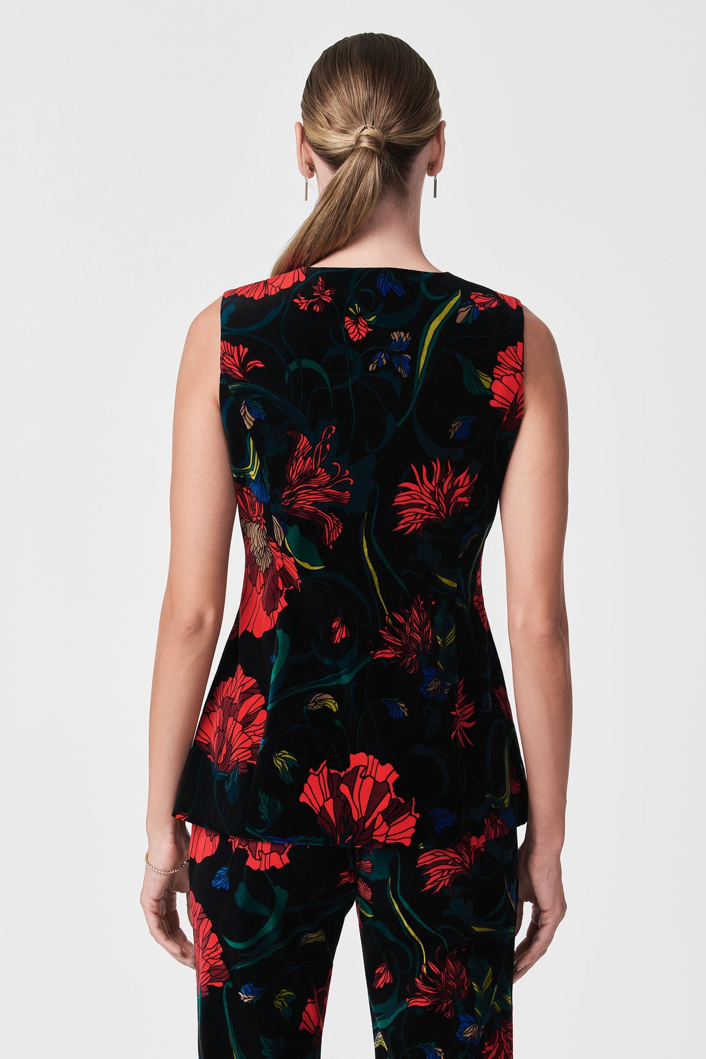 Trina Turk Kary Printed Velvet Vest