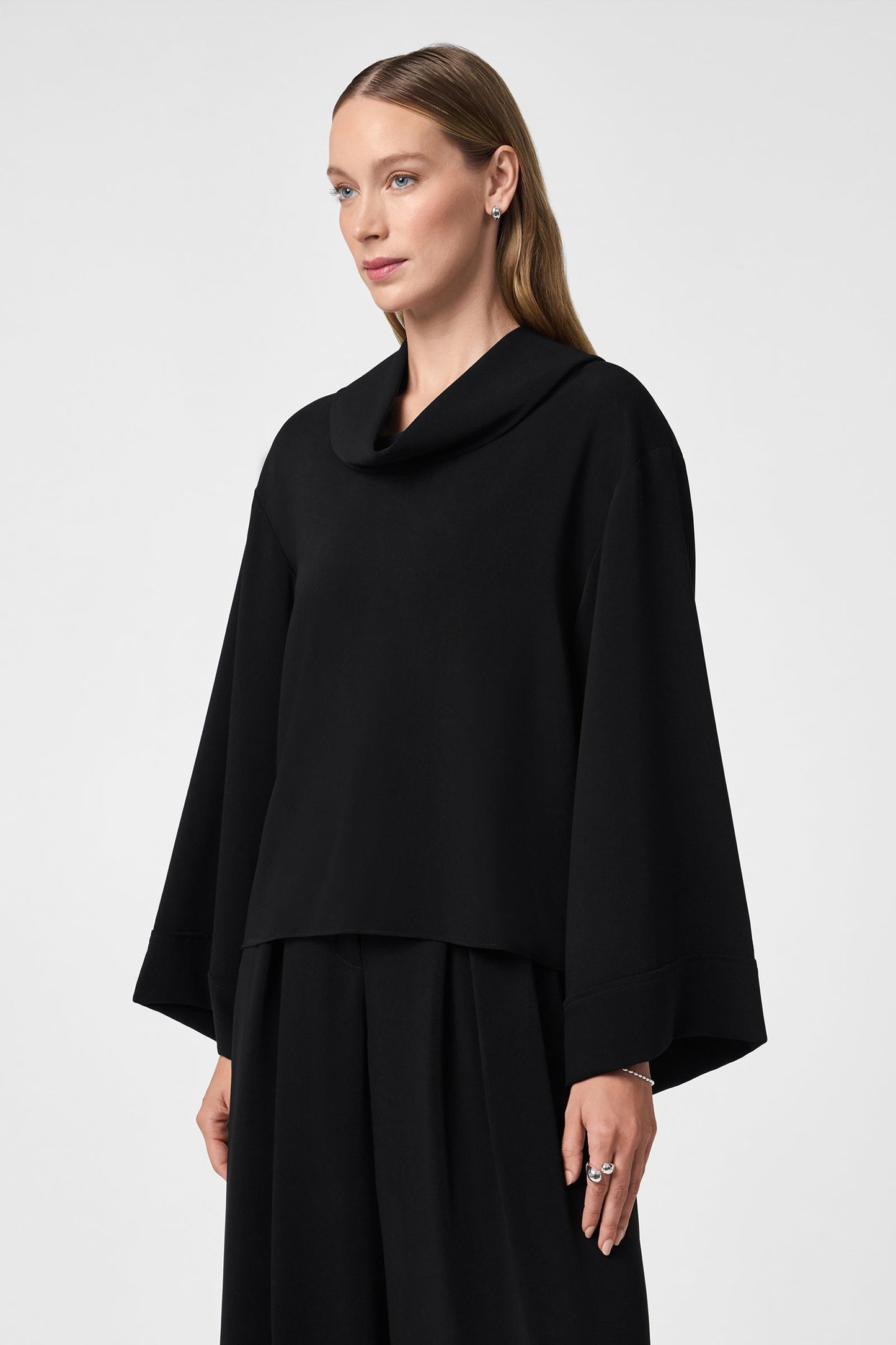 Trina Turk Staged Folded Collar Top