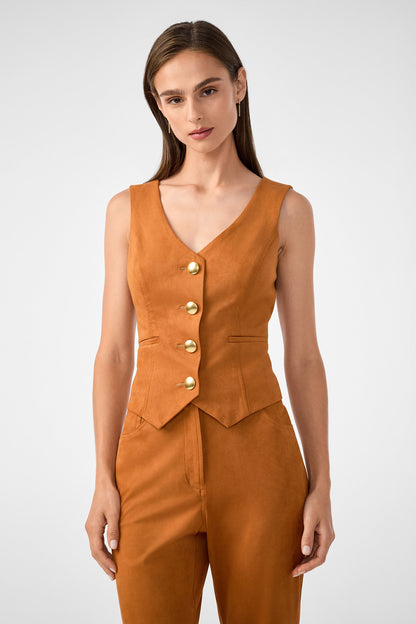 Trina Turk Kofi Suede Vest