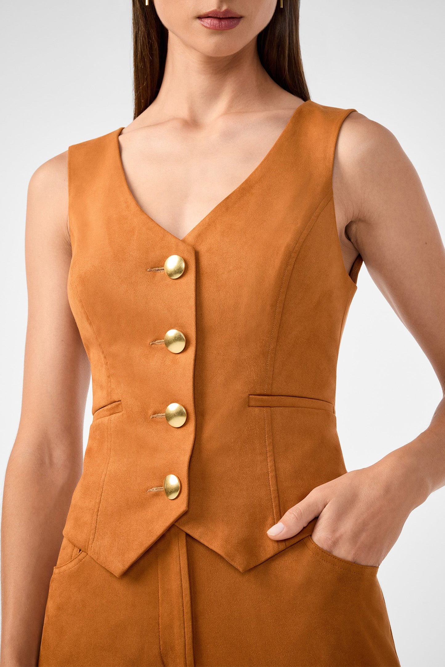 Trina Turk Kofi Suede Vest