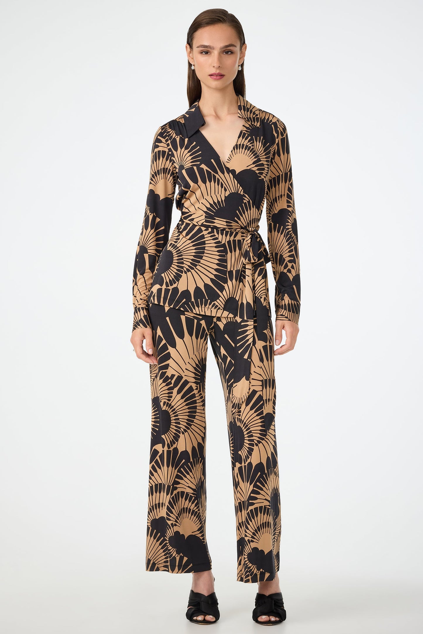Trina Turk Makeba Wrap Top - Juniper Jersey