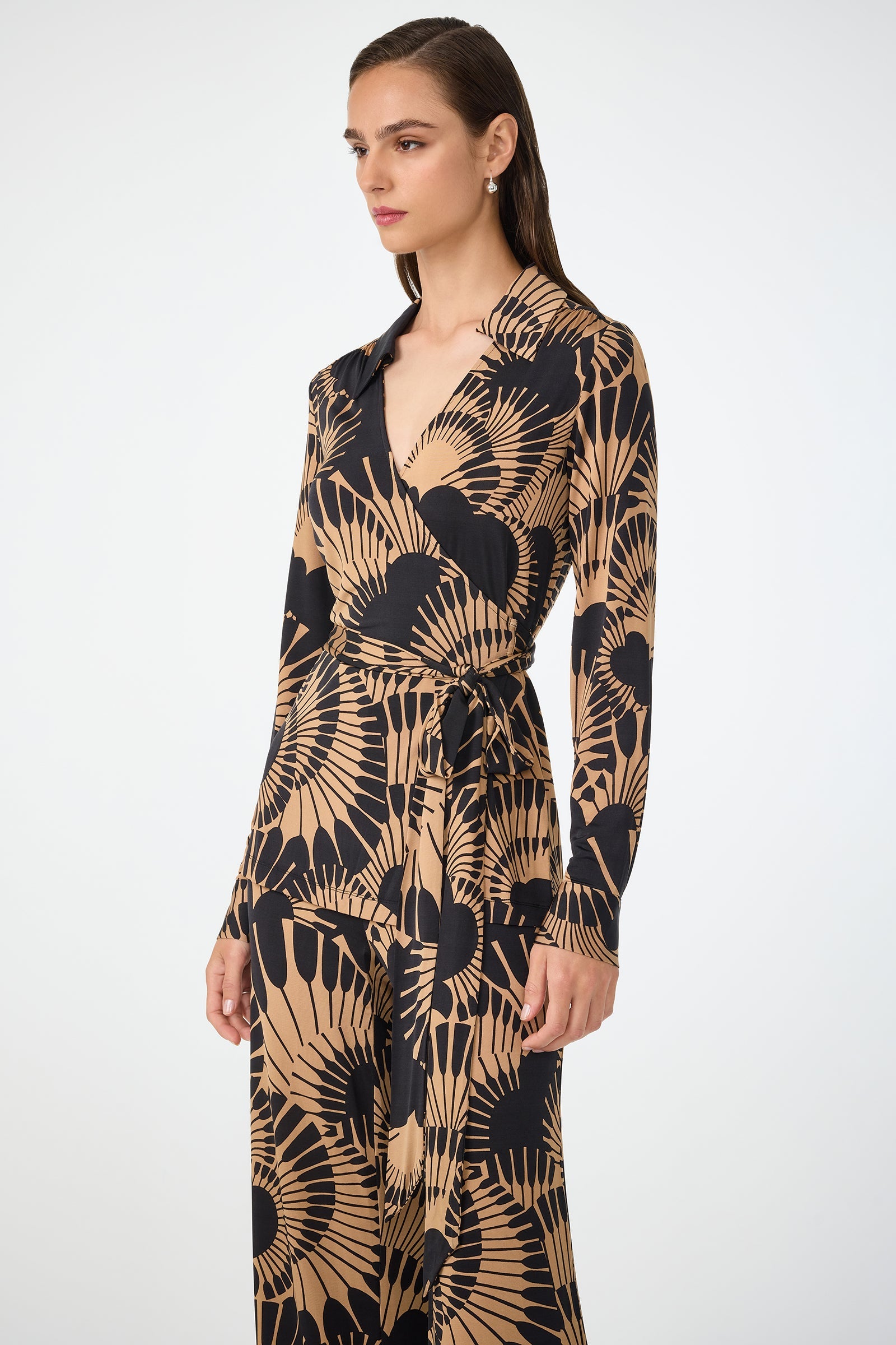 Trina Turk Makeba Wrap Top - Juniper Jersey
