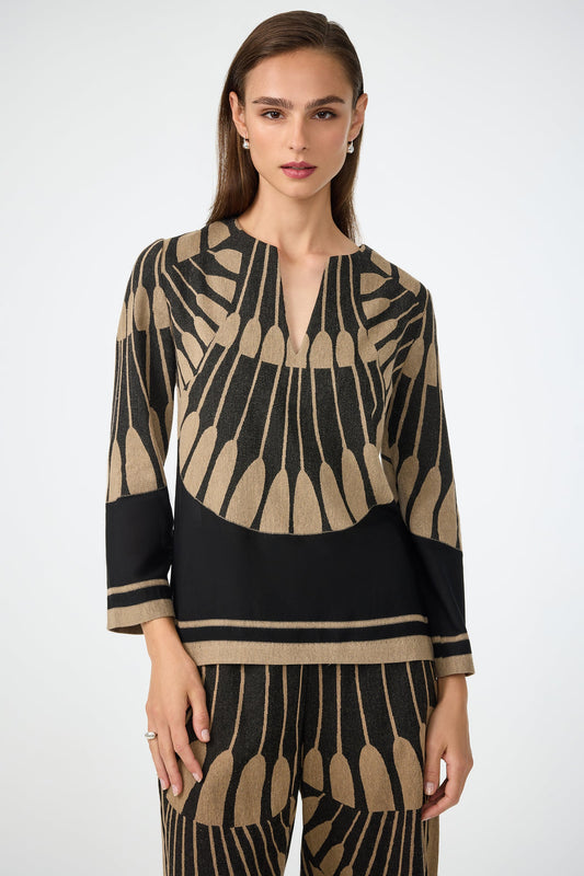Trina Turk Amy Top - Juniper Fil Coupe