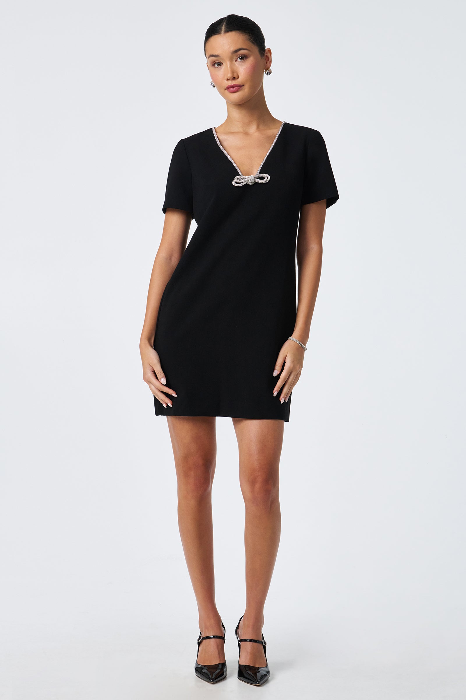 Trina Turk Obelle Crystal Trim Mini Dress