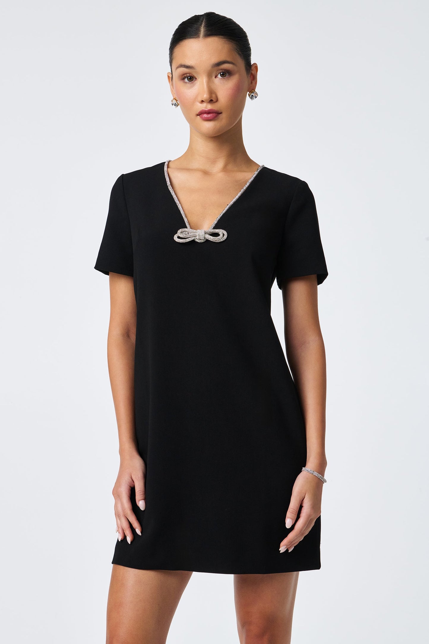 Trina Turk Obelle Crystal Trim Mini Dress