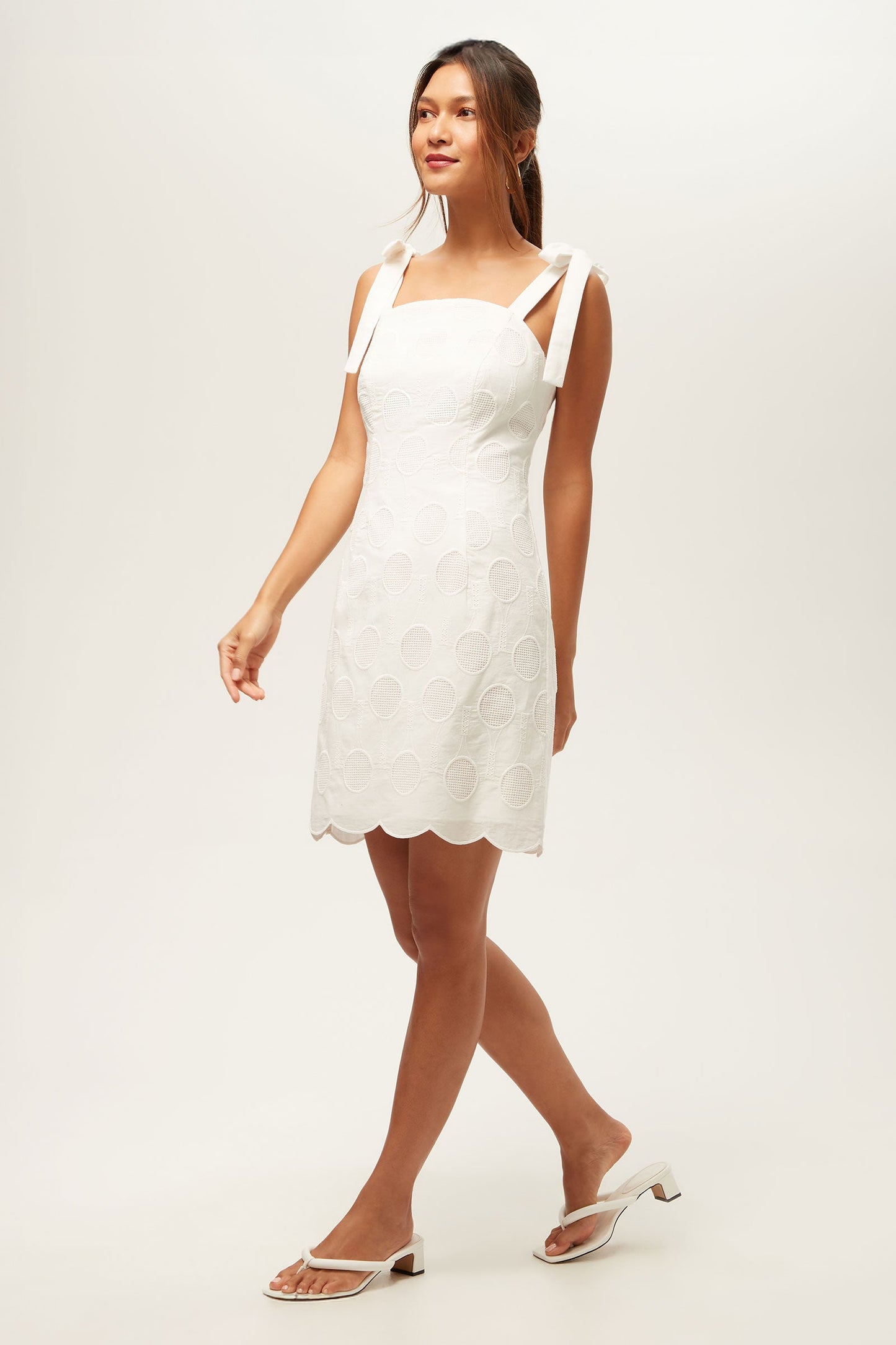 Trina Turk Pyle Sleeveless Dress - Tennis Eyelet