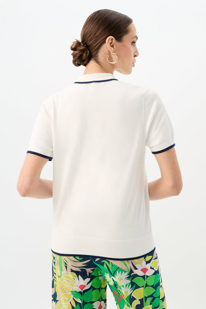 Trina Turk Serena Tennis Heart Short-Sleeve Polo