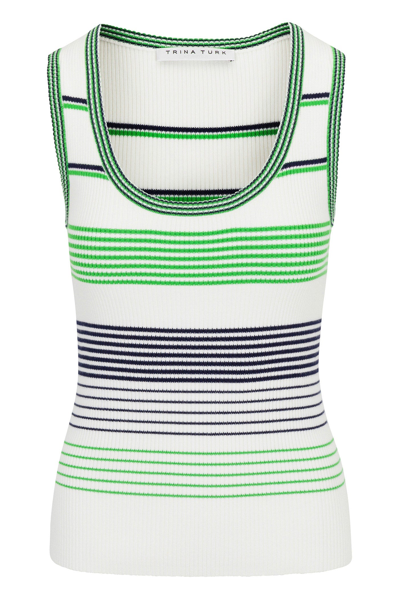 Trina Turk Paolini Scoop-Neck Rib Knit Tank Top