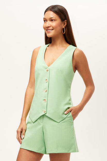 Trina Turk Challenge Vest Top - Game Time Glen Plaid