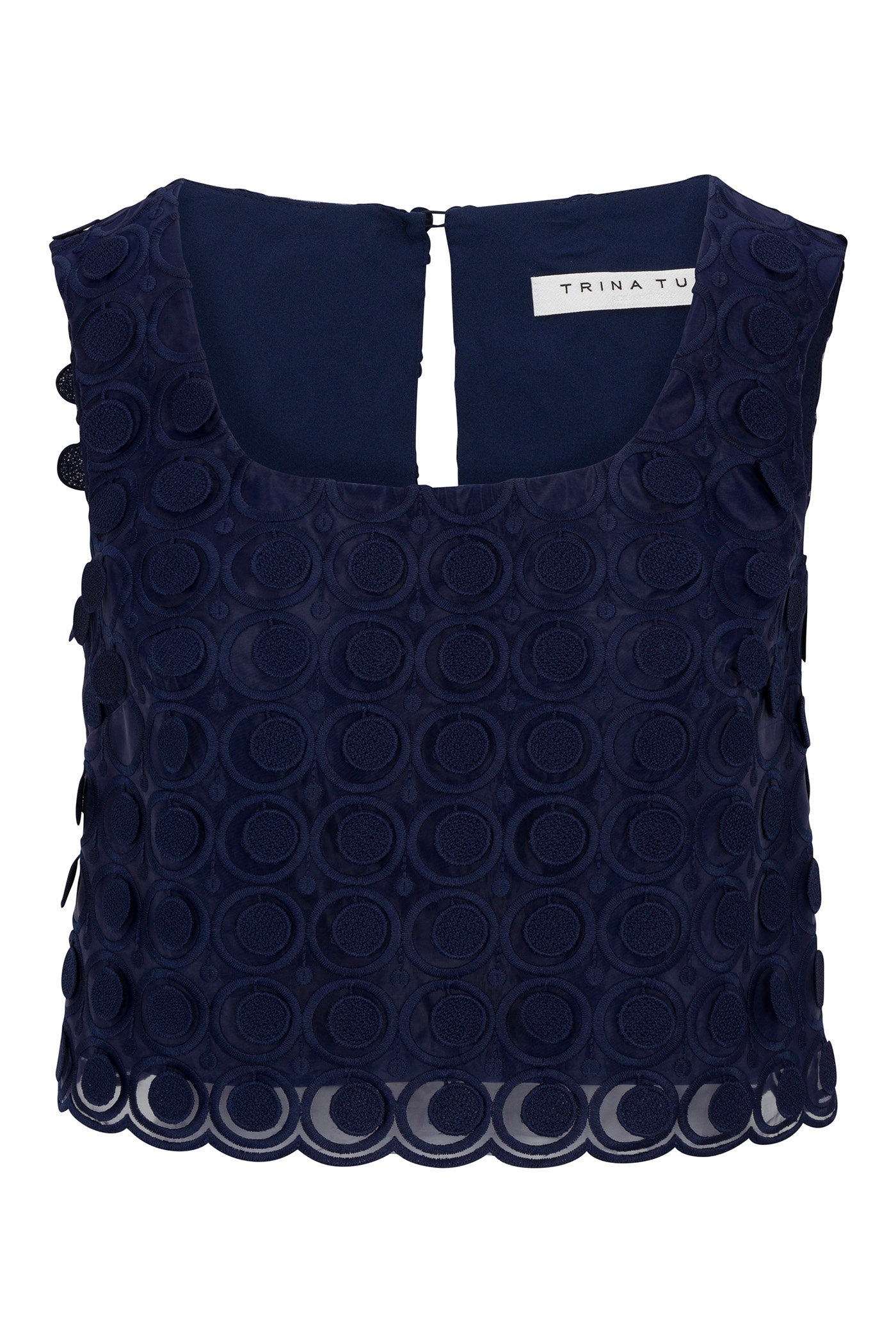 Trina Turk Serve Sleeveless Top - Agassi Embroidery