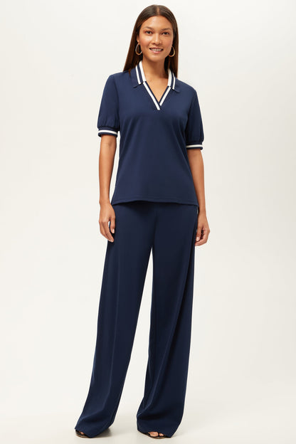 Trina Turk Record Essential Wide-Leg Pant - Cozy Ponte