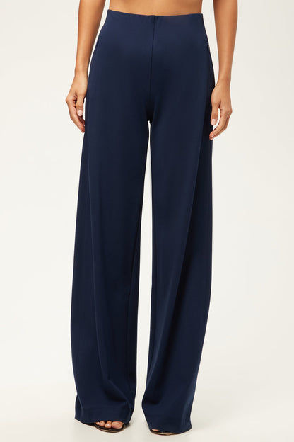 Trina Turk Record Essential Wide-Leg Pant - Cozy Ponte