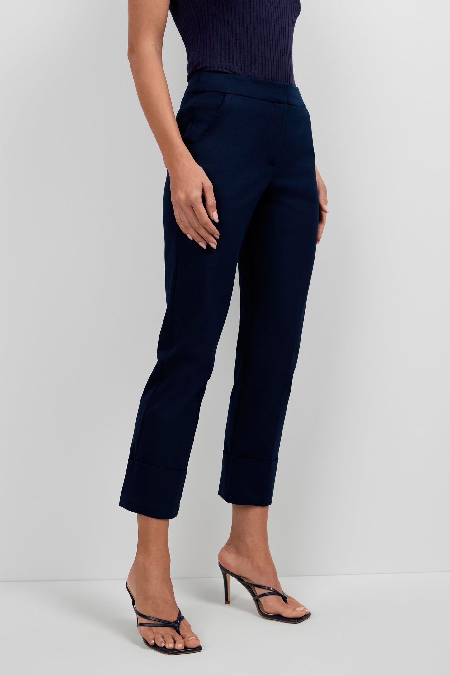 Trina Turk Banshee Cropped Cuff Hem Pant