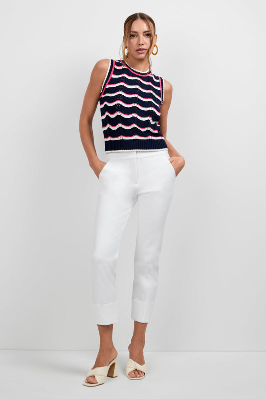 Trina Turk Banshee Cropped Cuff Hem Pant