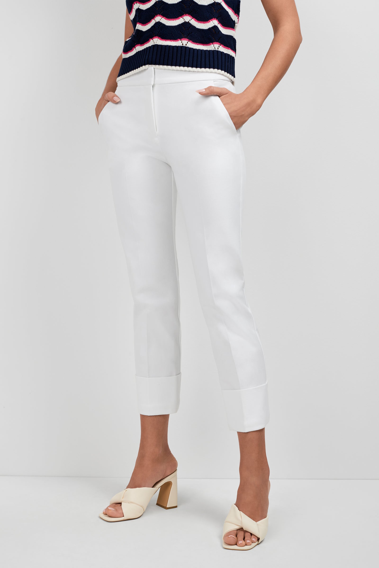 Trina Turk Banshee Cropped Cuff Hem Pant