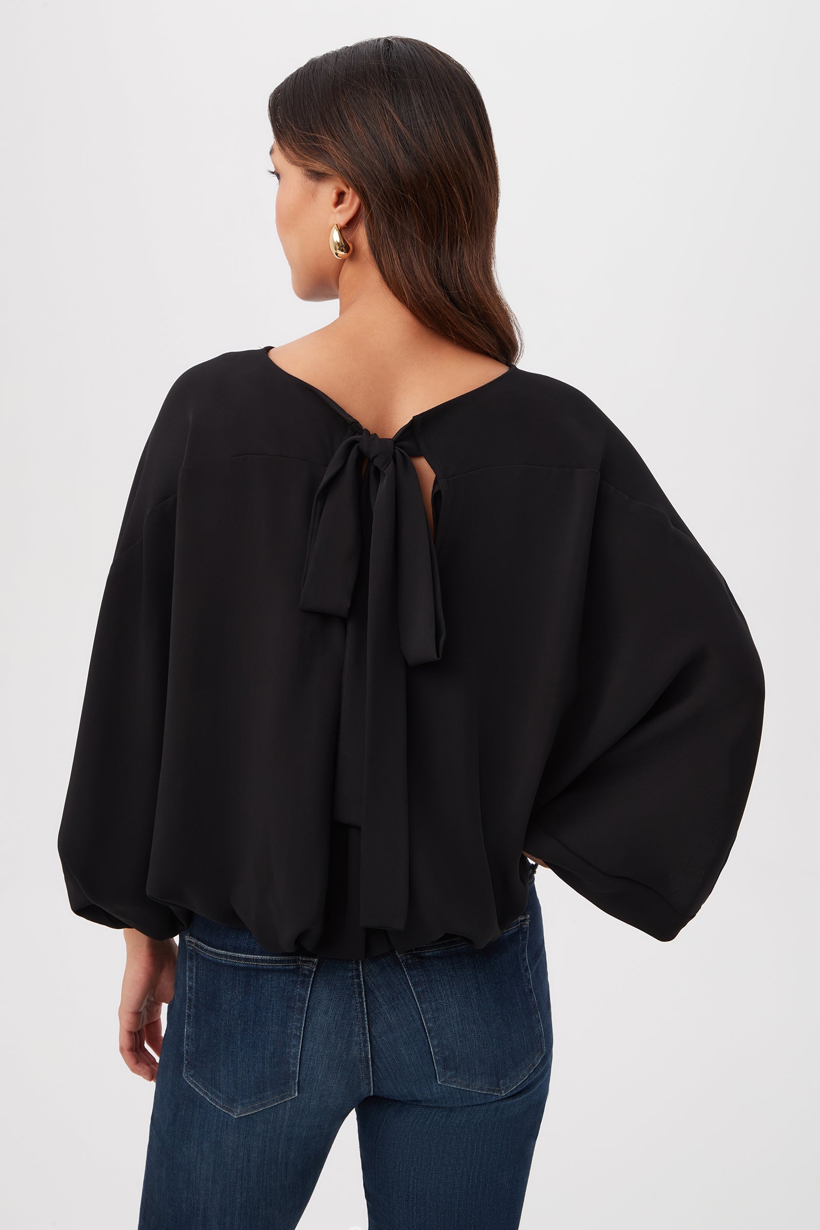 Trina Turk Manhattan Relaxed Short Dolman Sleeve Blouson Top