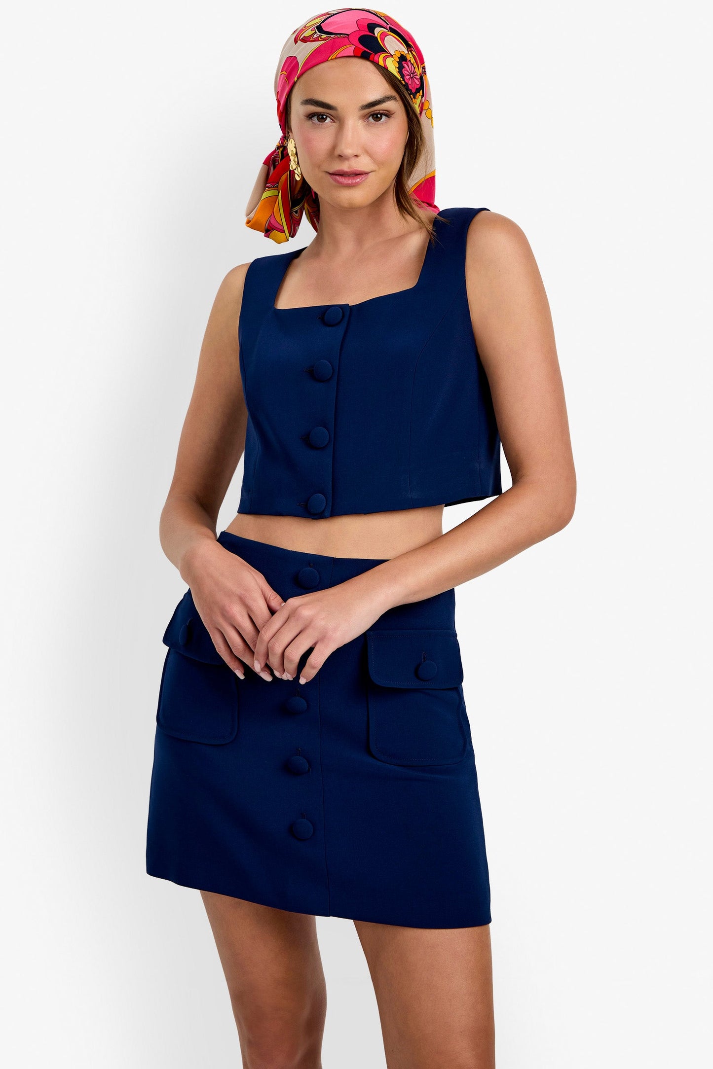 Trina Turk Ramina Tailored Crop Vest