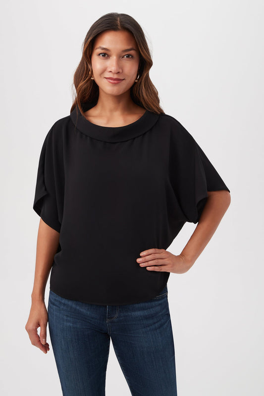 Trina Turk Honeysuckle Boatneck Dolman-Sleeve Top