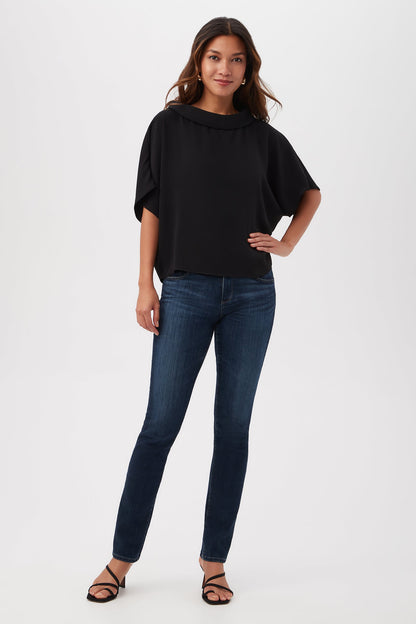 Trina Turk Honeysuckle Boatneck Dolman-Sleeve Top