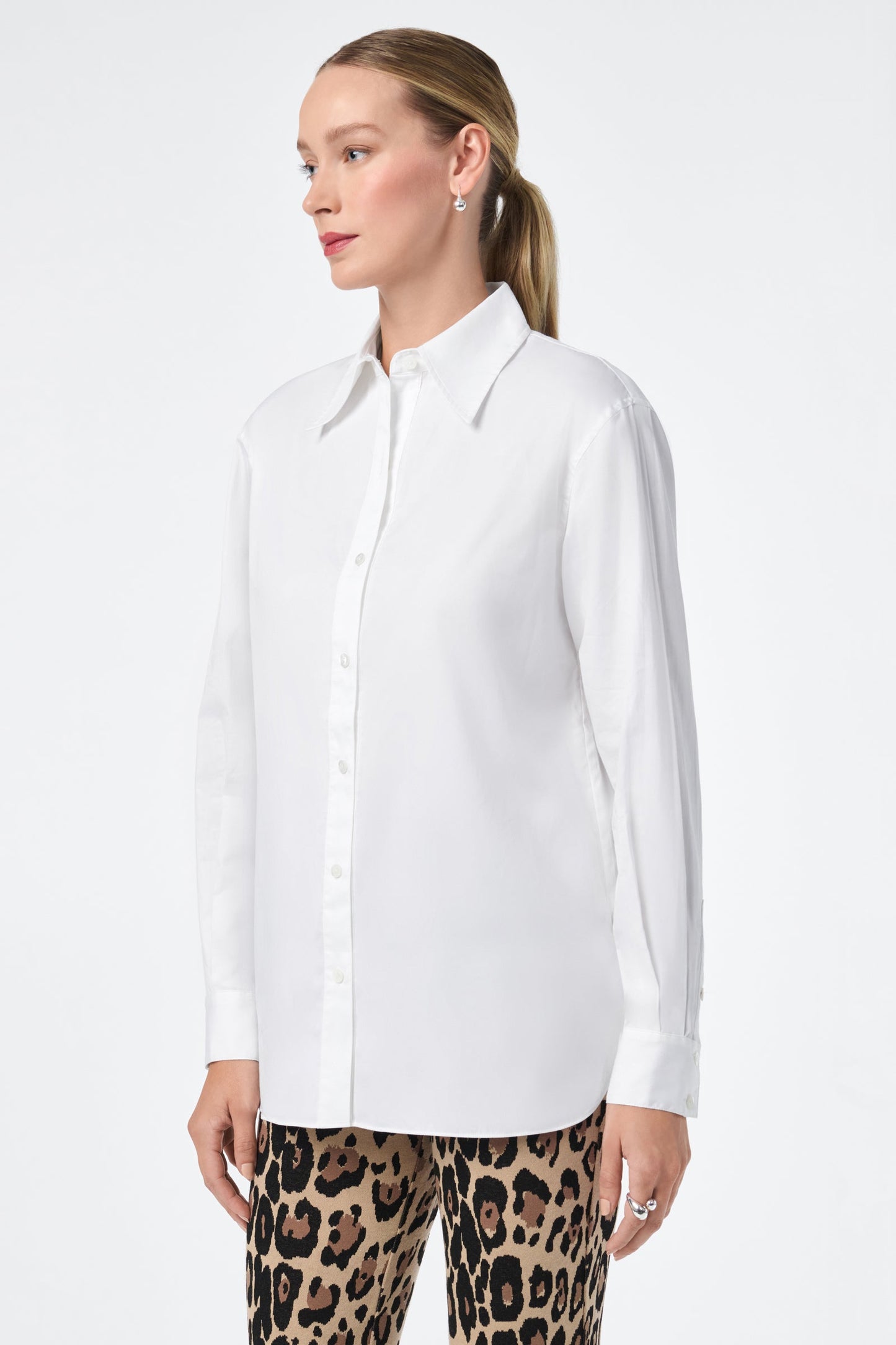 Trina Turk Litsa Button-Up Cotton Shirt