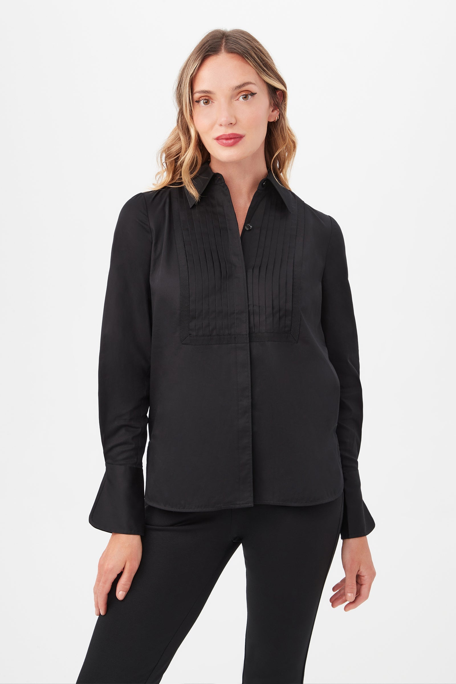 Trina Turk Delancey Long-Sleeve Button-Up Cotton Shirt