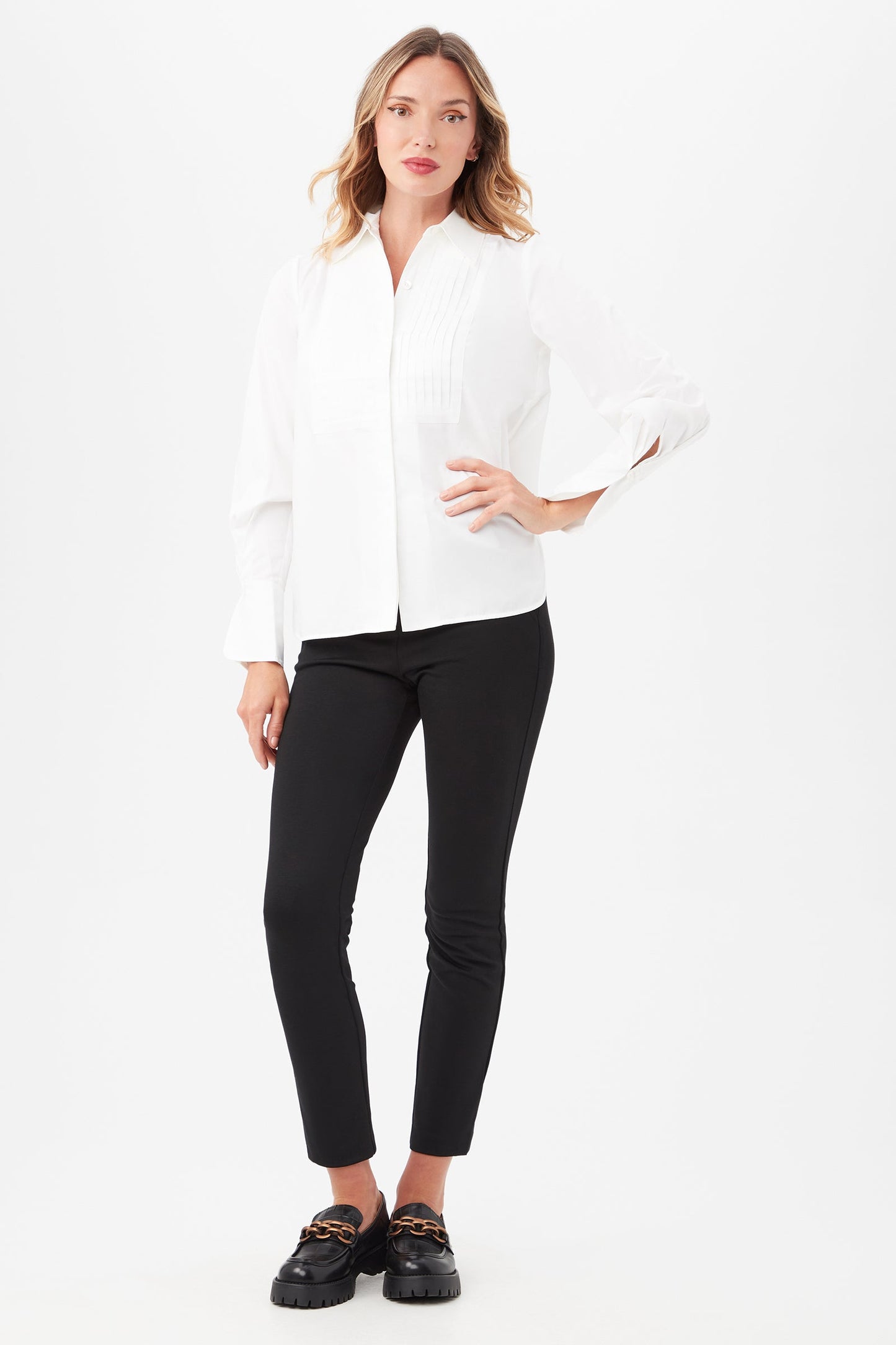 Trina Turk Delancey Long-Sleeve Button-Up Cotton Shirt